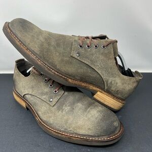 Ecco Kenton Plain Toe Mens Sz 10/ EU 44 Classic Leather Lace Oxford Shoes Brown